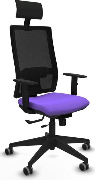 Sedia da ufficio con poggiatesta Piqueras y Crespo 1D066G1 Viola