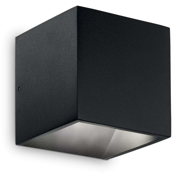 Applique Moderna Rubik Alluminio Nero Led 8,5W 3000K Luce Calda