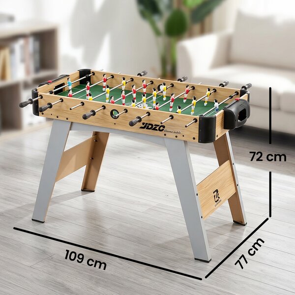 SPORTNOW Calcio Balilla, 89 cm Tavolo, Set Gioco, Segnapunti Manuali, Rovere Giallo | Aosom Italy