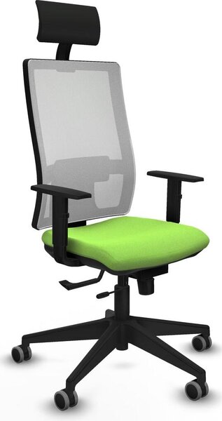 Sedia da ufficio con poggiatesta Piqueras y Crespo 1D066G1 Colore Pistacchio