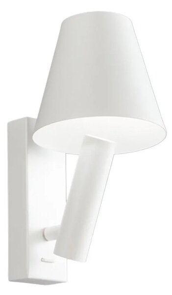 Applique perenz reverse 8472 b lc led 3000k 480lm paralume spot metallo bianco orientabile - Perenz