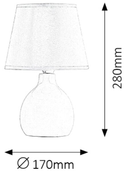 Rabalux 4477 - Lampada da tavolo INGRID 1xE14/40W/230V