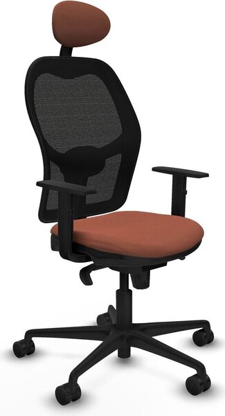 Sedia da ufficio con poggiatesta Jorquera Piqueras y Crespo 1D036N1 Marrone Nero