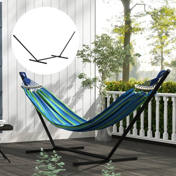 Outsunny Struttura Portante per Amaca Supporto Max. 120 Kg Metallo 360x92x115cm|Aosom