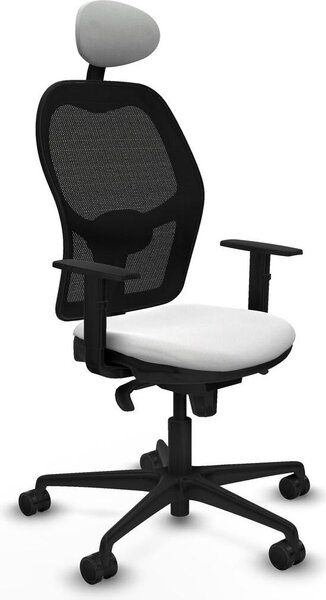 Sedia da ufficio con poggiatesta Jorquera Piqueras y Crespo 1D036N1 Bianco