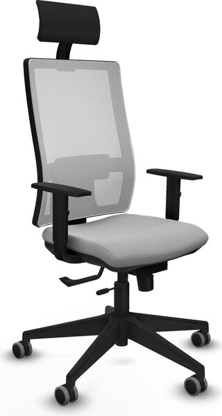 Sedia da ufficio con poggiatesta Piqueras y Crespo 1D066G1 Grigio chiaro