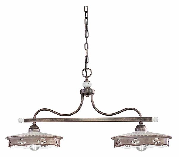 Bilancere 2 Luci In Ceramica Color Nero Diam.33 Cm C543 Alessandria