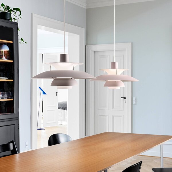 Louis Poulsen Lampada a sospensione PH 5, dimmerabile, Alluminio / Grigio / Zincato, Soggiorno / Sala da pranzo, Alluminio, Design, Lampada a sospensione