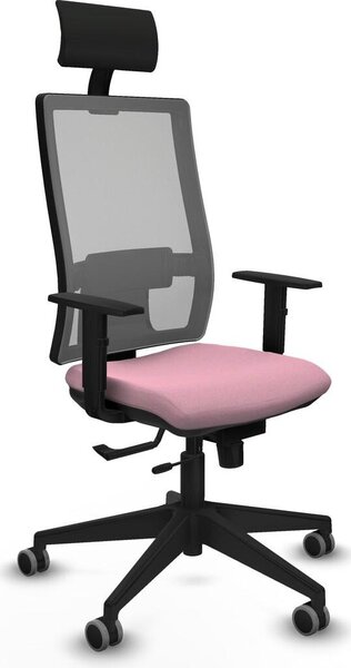 Sedia da ufficio con poggiatesta Piqueras y Crespo 1D066G1 Rosa