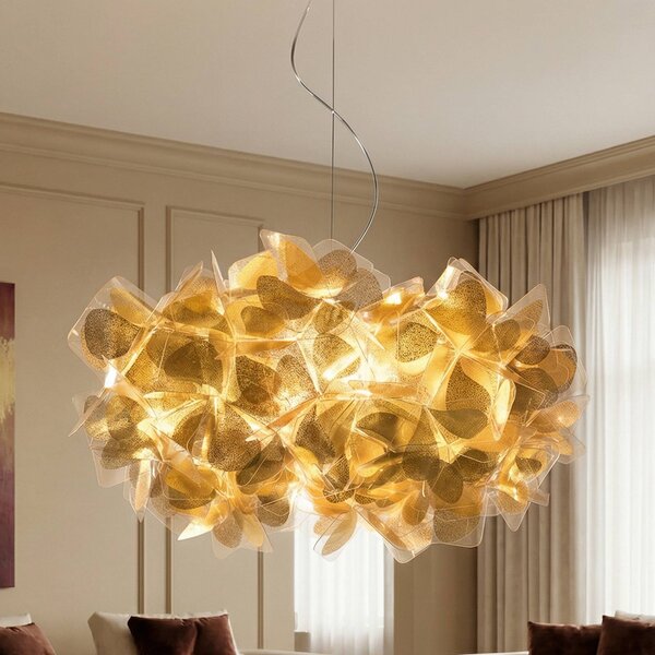 Slamp Lampada a sospensione Clizia Mama Non Mama, dimmerabile, Ottone / Oro, Soggiorno / Sala da pranzo, Plastica, Design, Lampada a sospensione