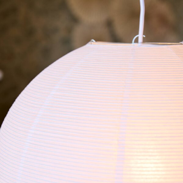PR Home Lampada a sospensione Haru, dimmerabile, Bianco / Opale, Soggiorno / Sala da pranzo, Carta / Lunolit / Lunopal, Lampada a sospensione