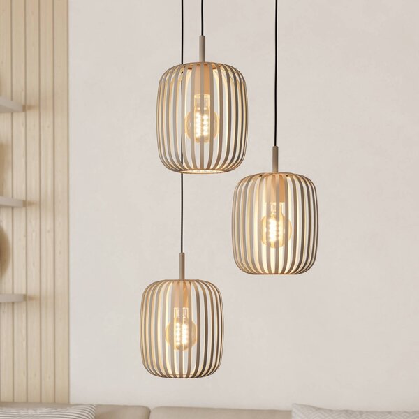 EGLO Lampada a sospensione Romazzina, dimmerabile, Crema / Ambra, Soggiorno / Sala da pranzo, Metallo, Moderno, Lampada a sospensione