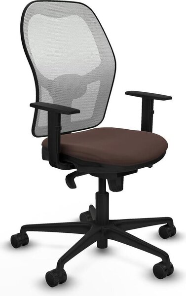 Sedia da ufficio Piqueras y Crespo 1D036N0 Bianco Marrone scuro