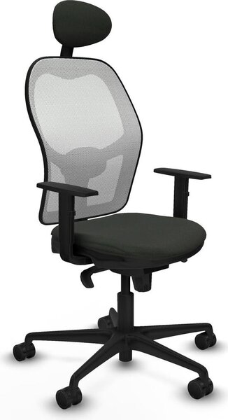 Sedia da ufficio con poggiatesta Jorquera Piqueras y Crespo 1D036N1 Nero