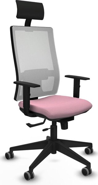 Sedia da ufficio con poggiatesta Piqueras y Crespo 1D066G1 Rosa