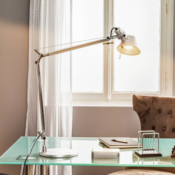 Artemide Lampada da scrivania Tolomeo, Alluminio / Grigio / Zincato, Studio / Ufficio, Alluminio, Design, Lampada da tavolo