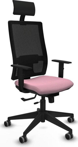 Sedia da ufficio con poggiatesta Piqueras y Crespo 1D066G1 Rosa
