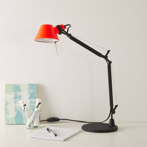 Artemide Tolomeo Micro Bicolor tavolo black/coral