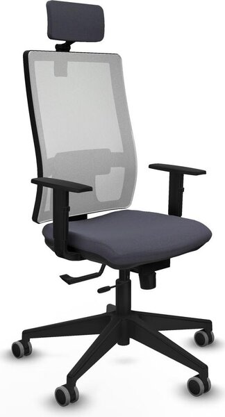 Sedia da ufficio con poggiatesta Horna Traslack Piqueras y Crespo 1D066G2 Grigio scuro