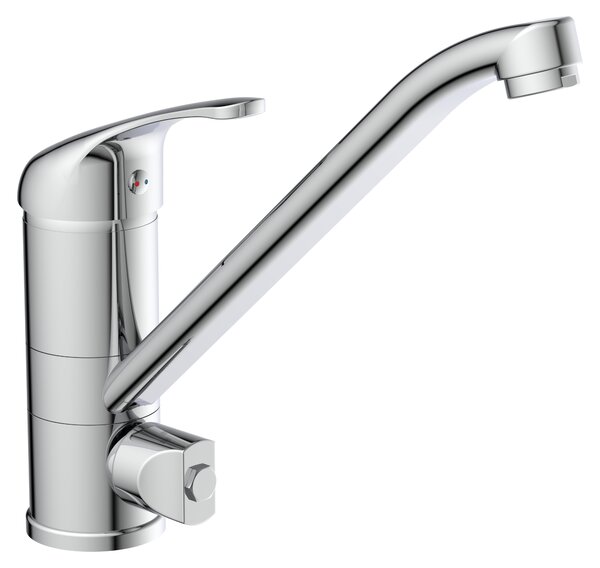 Miscelatore da cucina SCHÜTTE ULTRA, rubinetto da cucina con attacco per lavastoviglie, miscelatore da cucina, cromo