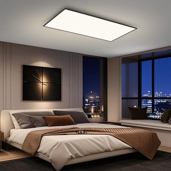 Brilagi - plafoniera LED dimmerabile SLIMFRAME LED/80W/230V 120x60 cm nera + telecomando