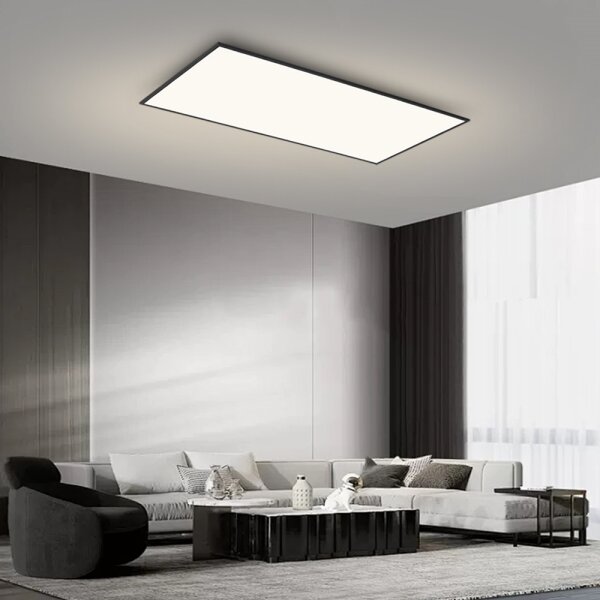 Brilagi - plafoniera LED dimmerabile SLIMFRAME LED/80W/230V 120x60 cm nera + telecomando