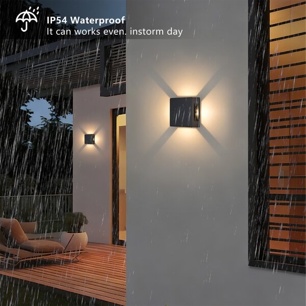 Brilagi - Applique LED da esterno QUADRAY LED/6W/230V nera IP54