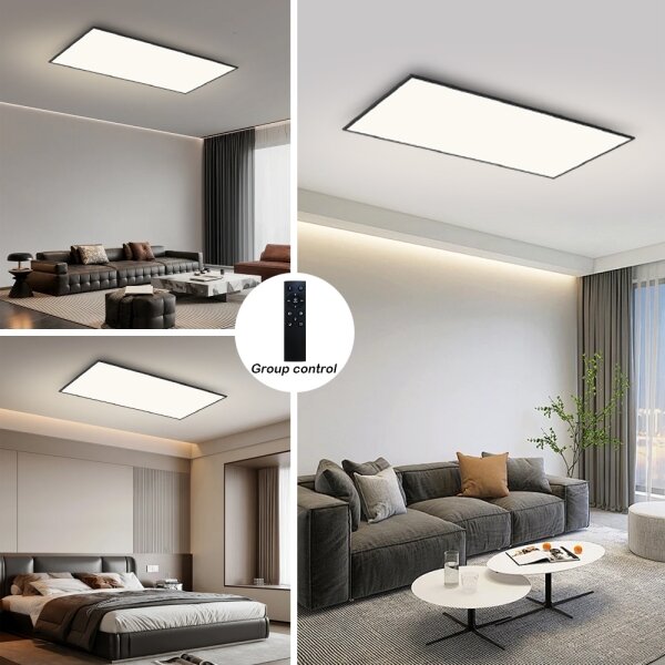 Brilagi - plafoniera LED dimmerabile SLIMFRAME LED/80W/230V 120x60 cm nera + telecomando