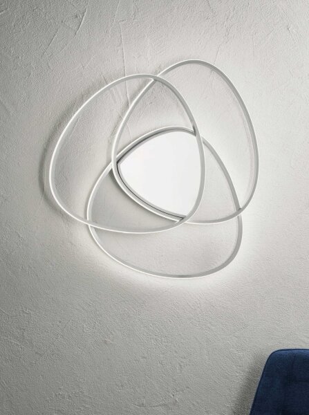 Ondaluce - Plafoniera a LED dimmerabile ROSE LED/60W/230V 50x54 cm argento
