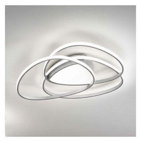 Ondaluce - Plafoniera a LED dimmerabile ROSE LED/60W/230V 50x54 cm argento