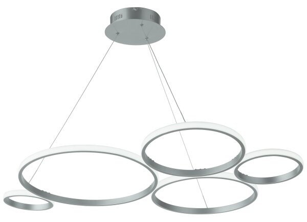 Ondaluce - Lampadario LED dimmerabile a sospensione con cavo POIS LED/60W/230V argento
