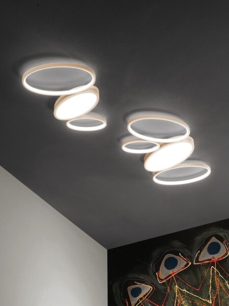 Ondaluce - Plafoniera LED dimmerabile RICE LED/34W/230V 45x80 cm dorata