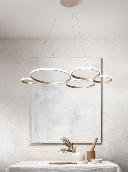 Ondaluce - Lampadario LED dimmerabile a cavo POIS LED/60W/230V dorato