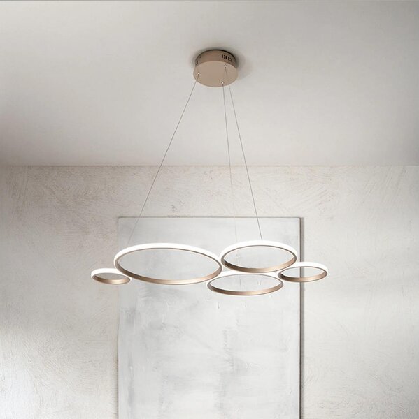 Ondaluce - Lampadario LED dimmerabile a cavo POIS LED/60W/230V dorato
