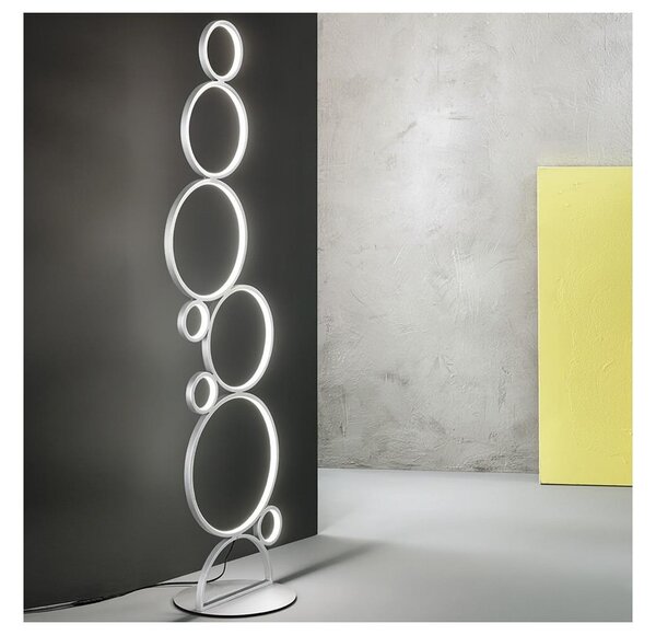 Ondaluce - Lampada da terra dimmerabile a LED POIS LED/52W/230V 160 cm argento
