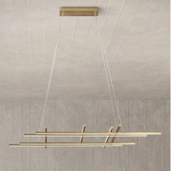 Ondaluce - Lampadario LED dimmerabile a sospensione su cavo MOVIDA LED/114W/230V oro