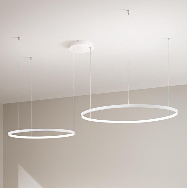 Ondaluce - Lampadario LED dimmerabile a cavo SOEL LED/28W/230V + LED/38W bianco
