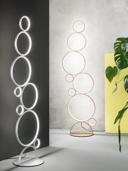 Ondaluce - Lampada da terra dimmerabile a LED POIS LED/52W/230V 160 cm argento