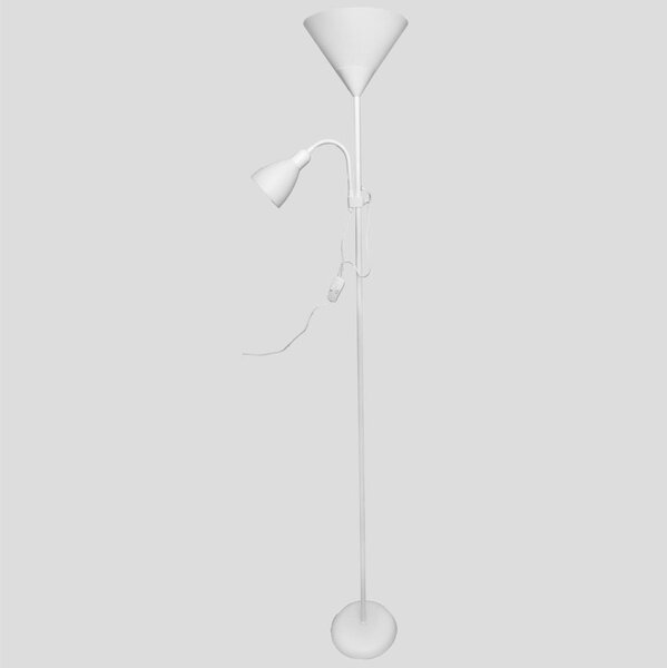 Lampada da terra WENDY 1xE27/100W/230V + 1xE14/40W bianca