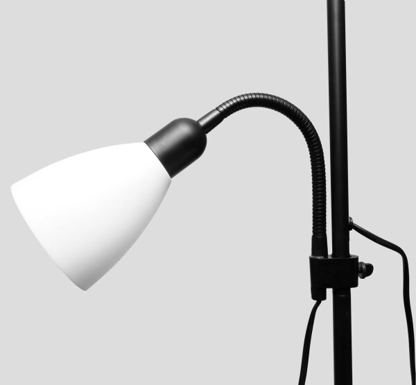 Lampada da terra WENDY 1xE27/100W/230V + 1xE14/40W nera