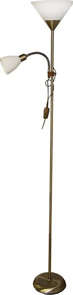 Lampada da terra WENDY 1xE27/100W/230V + 1xE14/40W ottone