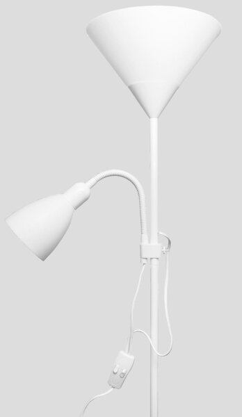 Lampada da terra WENDY 1xE27/100W/230V + 1xE14/40W bianca