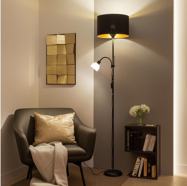 Brilagi - Lampada da terra CERIA 1xE27/100W/230V + 1xE14/25W nera