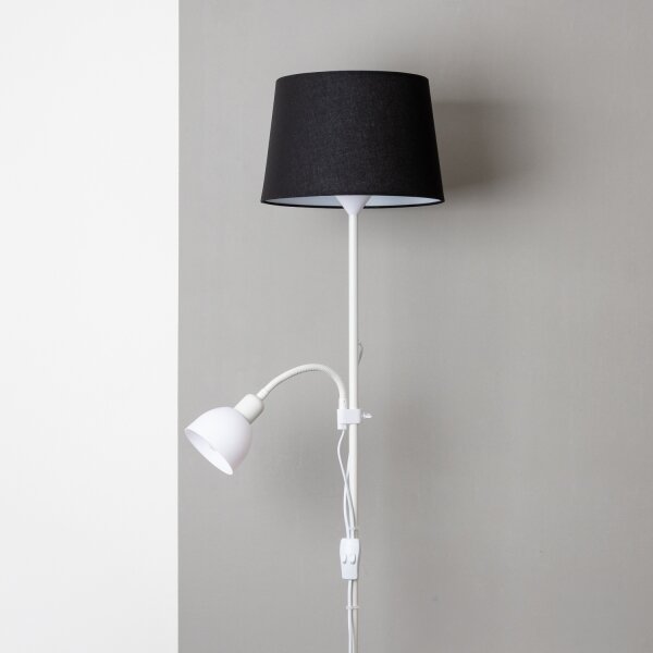 Brilagi - Lampada da terra CERIA 1xE27/100W/230V + 1xE14/25W bianco/nero