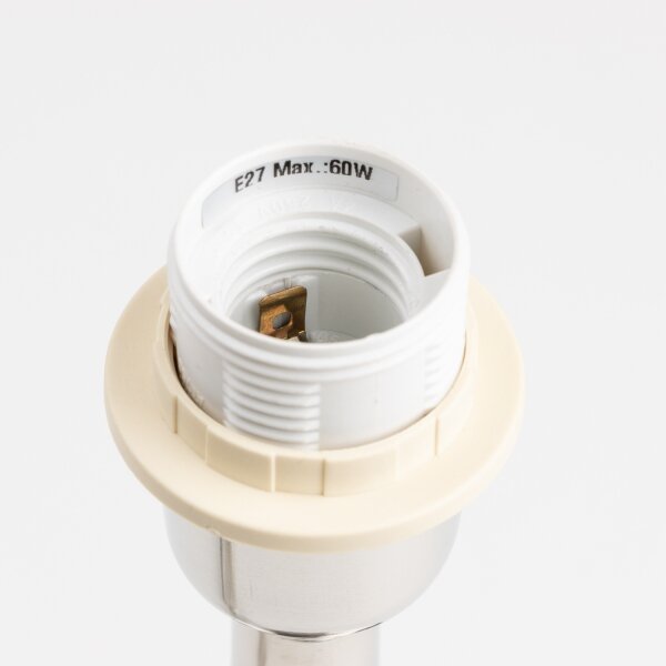 Brilagi - Lampada da tavolo CERIA 1xE27/60W/230V diametro 25 cm cromo lucido/grigio