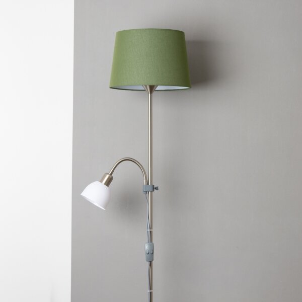 Brilagi - Lampada da terra CERIA 1xE27/100W/230V + 1xE14/25W cromo satinato/verde