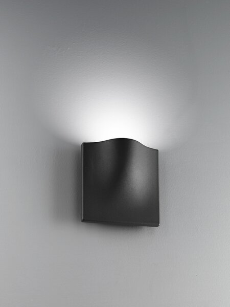 Applique Moderno Per Esterno/Interno Alluminio Grafite E Vetro Collina 6074A