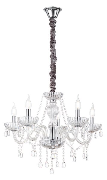 Lampadario Classico Contemporaneo In Cristallo 5 Luci Venezia 6816TR