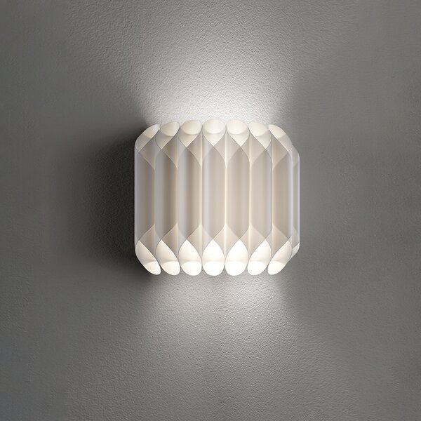 Applique Moderna 1 Luce Louise In Polilux Bianco Made In Italy