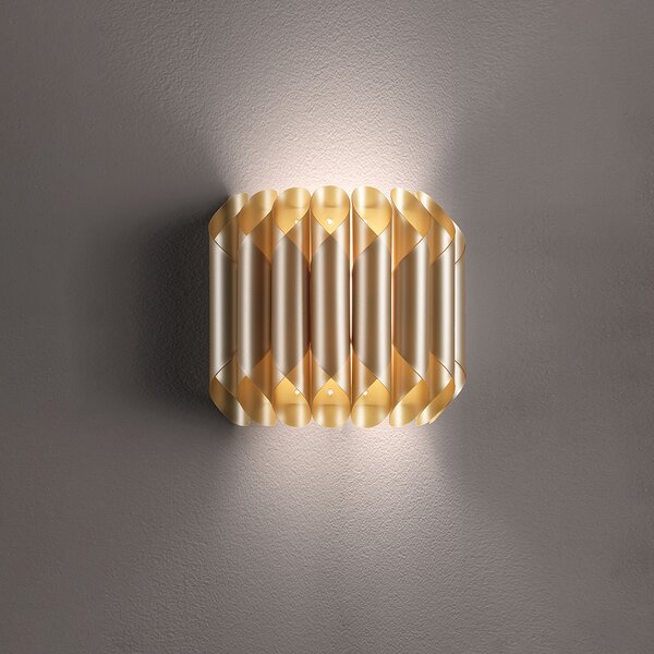 Applique Moderna 1 Luce Louise In Polilux Oro Made In Italy